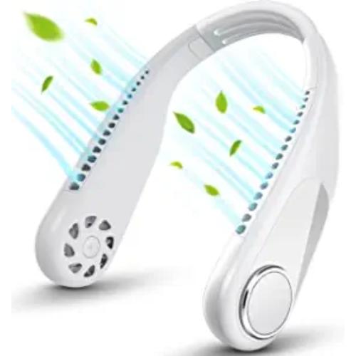 

Безлопастный шейный вентилятор - 5200 мАч перезаряжаемый вентилятор - Портативный USB 360 ° охлаждающий вентилятор - Висит на горловине вентилятора для длительного использования