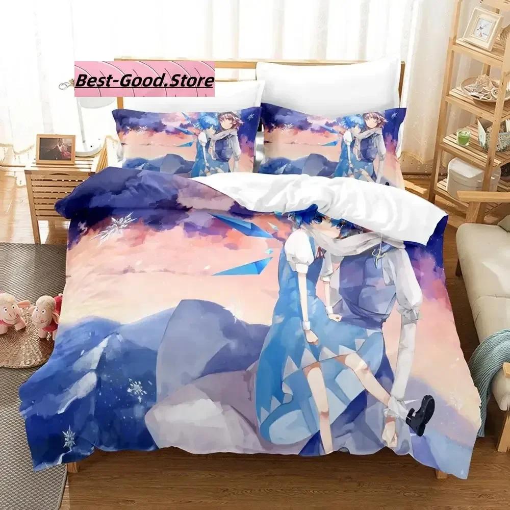 Touhou Project Bedding Set Single Twin Full Queen King Size Bed Set Aldult Kid Bedroom Duvetcover Sets 3D Print  Kawaii