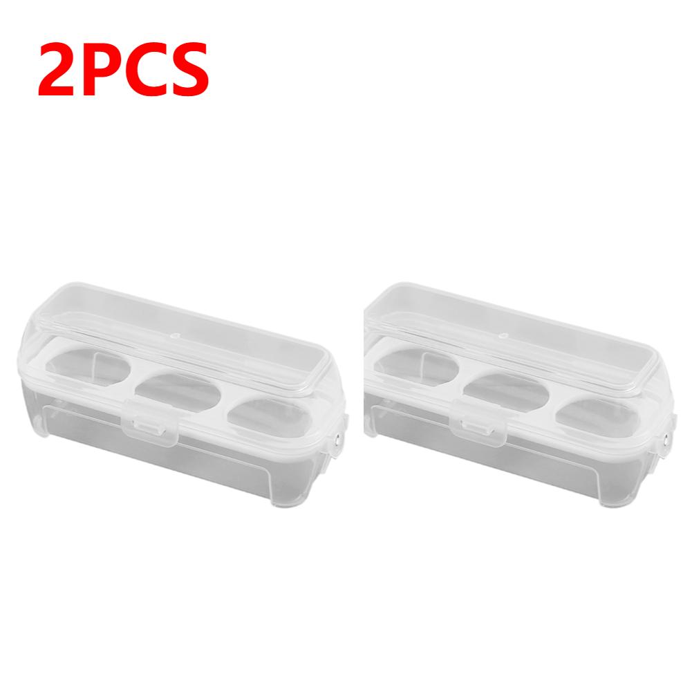 Portable Shockproof Eggs Box 3/4/8 Grids Storage Container Egg Holder Transparent Kitchen Organizer for Outdoor Camping Picnic