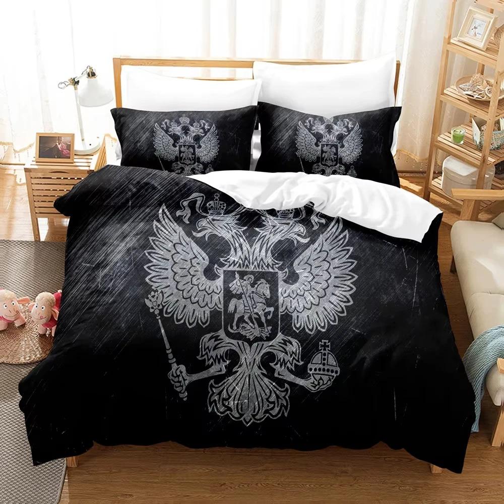 New 3D Print Russian Flag Duvet Cover Teen Bedroom Single Double Queen King Size Duvet Cover Bedding Set Quilt Cover Pillowcase