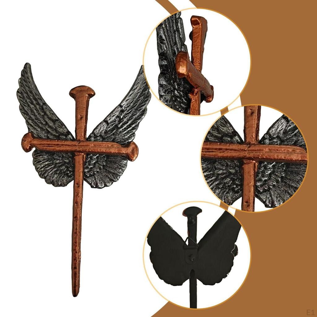 Dekoracja Ścienna Krzyż Montaż Metalowa Grafika Ozdobny Unikalny Ornament Rękodzieło do Pokoju Sypialni Na Zewnątrz