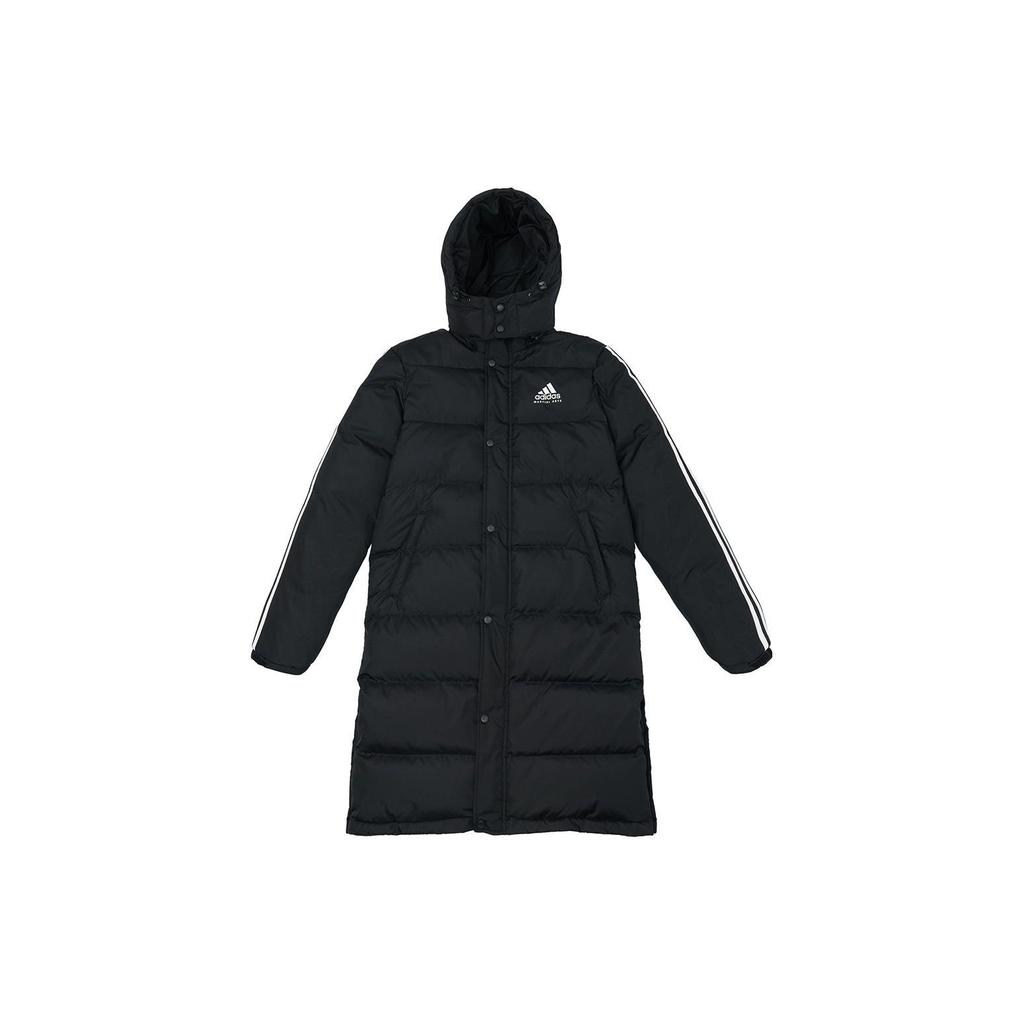 Adidas Casual Hooded Zipper Mid-Length Long Sleeve Down Jacket Men Jackets Black ADIPK0