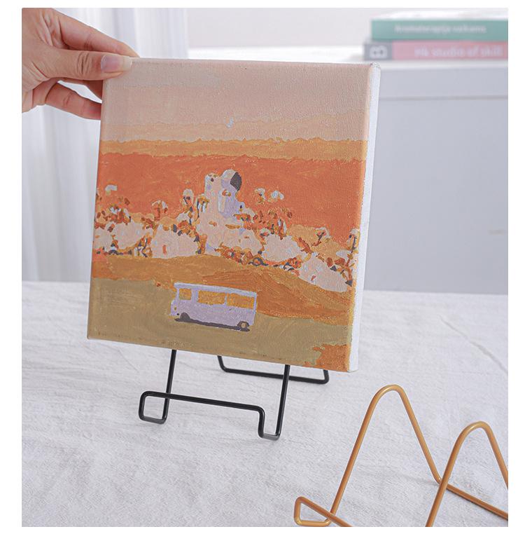 Wrought Iron Photo and Tablet Display Stand - Decorative Metal Frame Holder