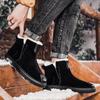 Winter neue Schneestiefel Herren- und Damenstiefel Martin-Stiefel Baumwollstiefel Baumwollschuhe Trend Nordost Samt warm Herrenstiefel