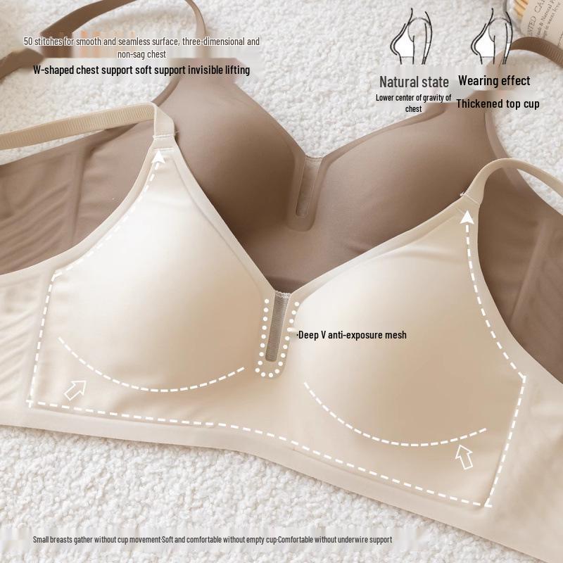 Seamless Anti-Sag Uplift Bra: Breathable, Comfortable, Supportive for Large Chest