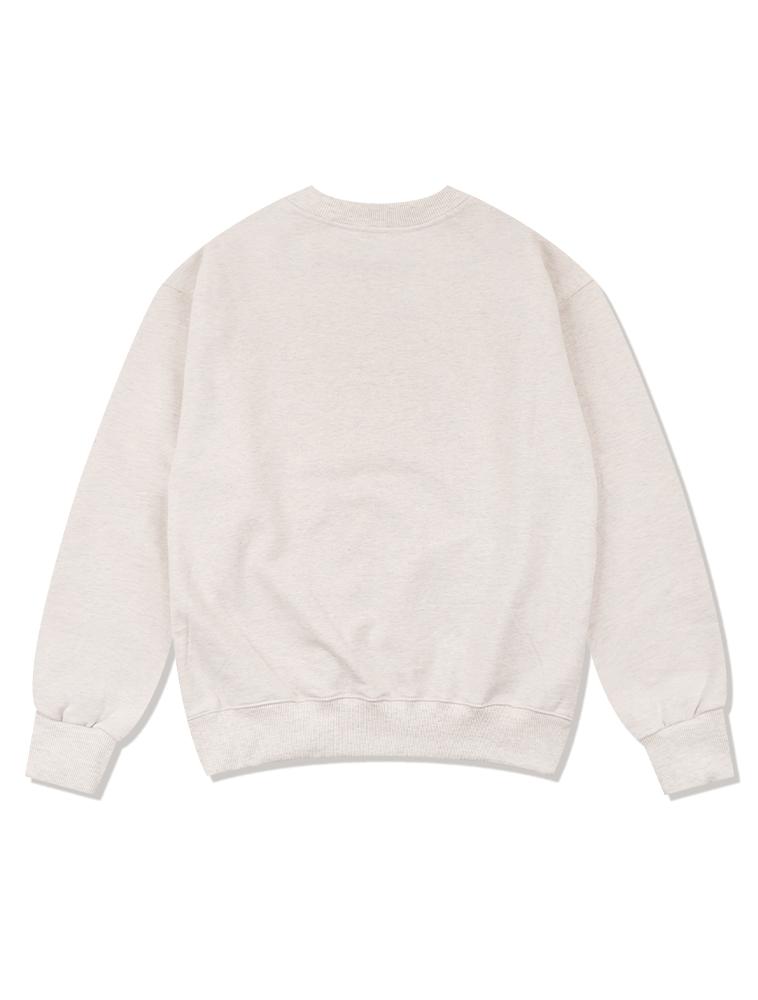 LA MAISON STUDIO Unisex Sunflower Circle Logo Regular Fit Sweatshirt Oatmeal (Fcf1Ts327M)