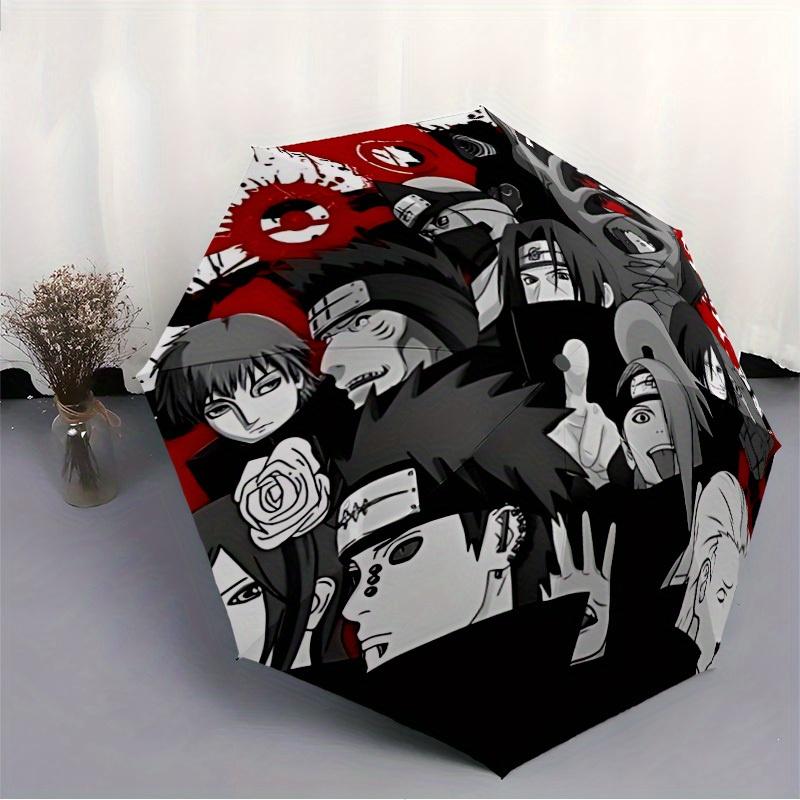 Naruto Characters Automatic Folding Umbrella, Self-Opening/ Closing, Durable Windproof Travel Umbrella for Outdoor Adventures a0826069