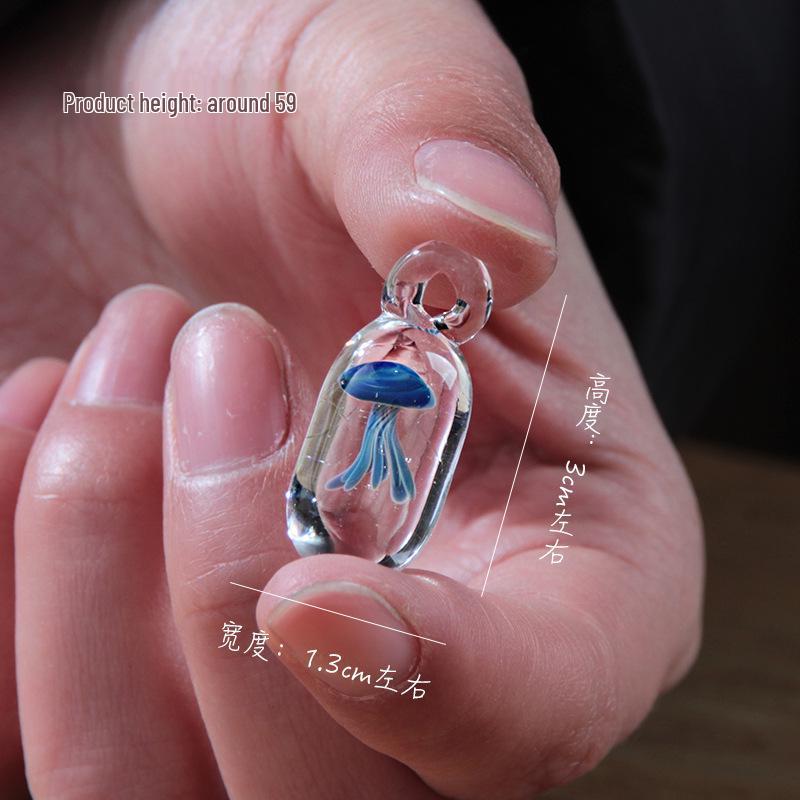 Náhrdelník s medúzou z lapisu lazuli: Dámský ručně vyrobený přívěsek z ryzího stříbra 925 se skleněným křišťálem - Lehký luxusní dárek k narozeninám