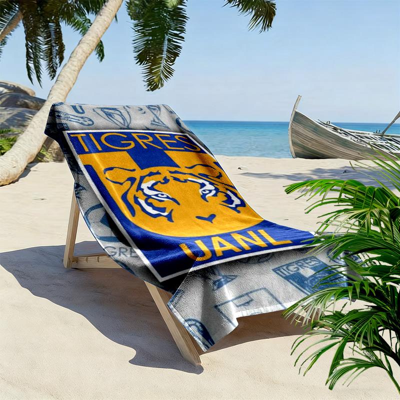 Tigres UANL Print Beach Towel, Large Soft Quick Dry Towel for Beach Camping Swimming