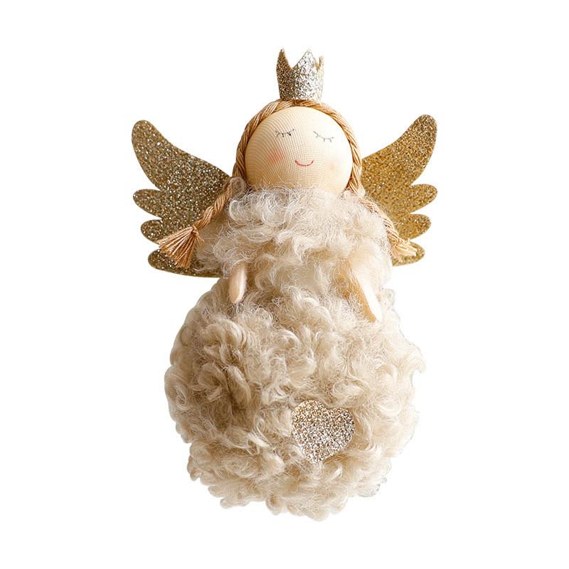 Christmas Angel Girl Plush Ornament With Cute Cartoon Design For Holiday Decor