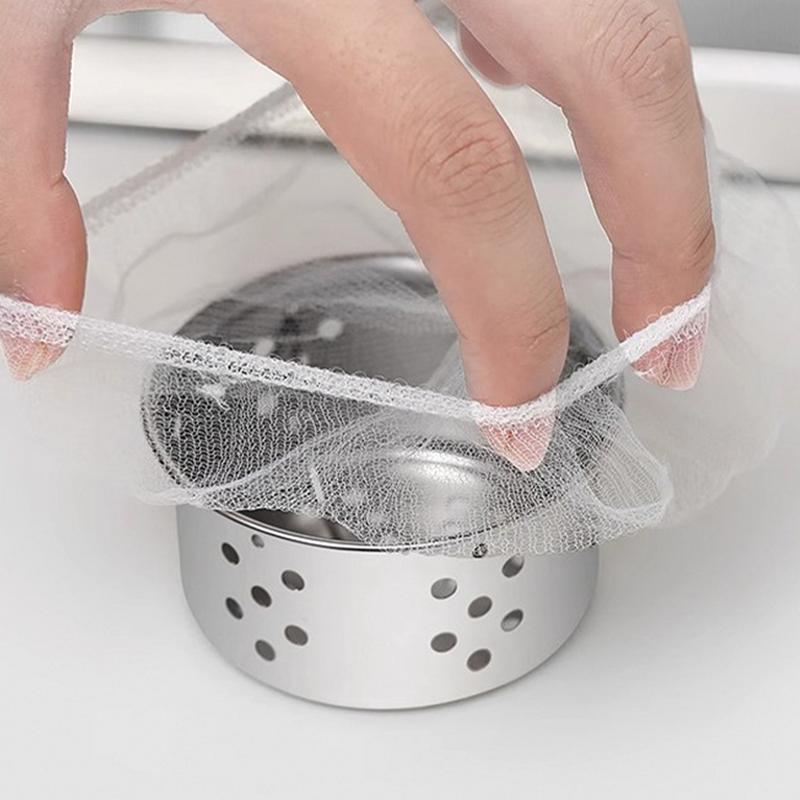 

Sink Strainer Mesh Bag Kitchen Sink Trash Mesh Bag Food Catcher 100-Piece Mesh Pouches Trash Strainer For Collecting Food Waste spain
