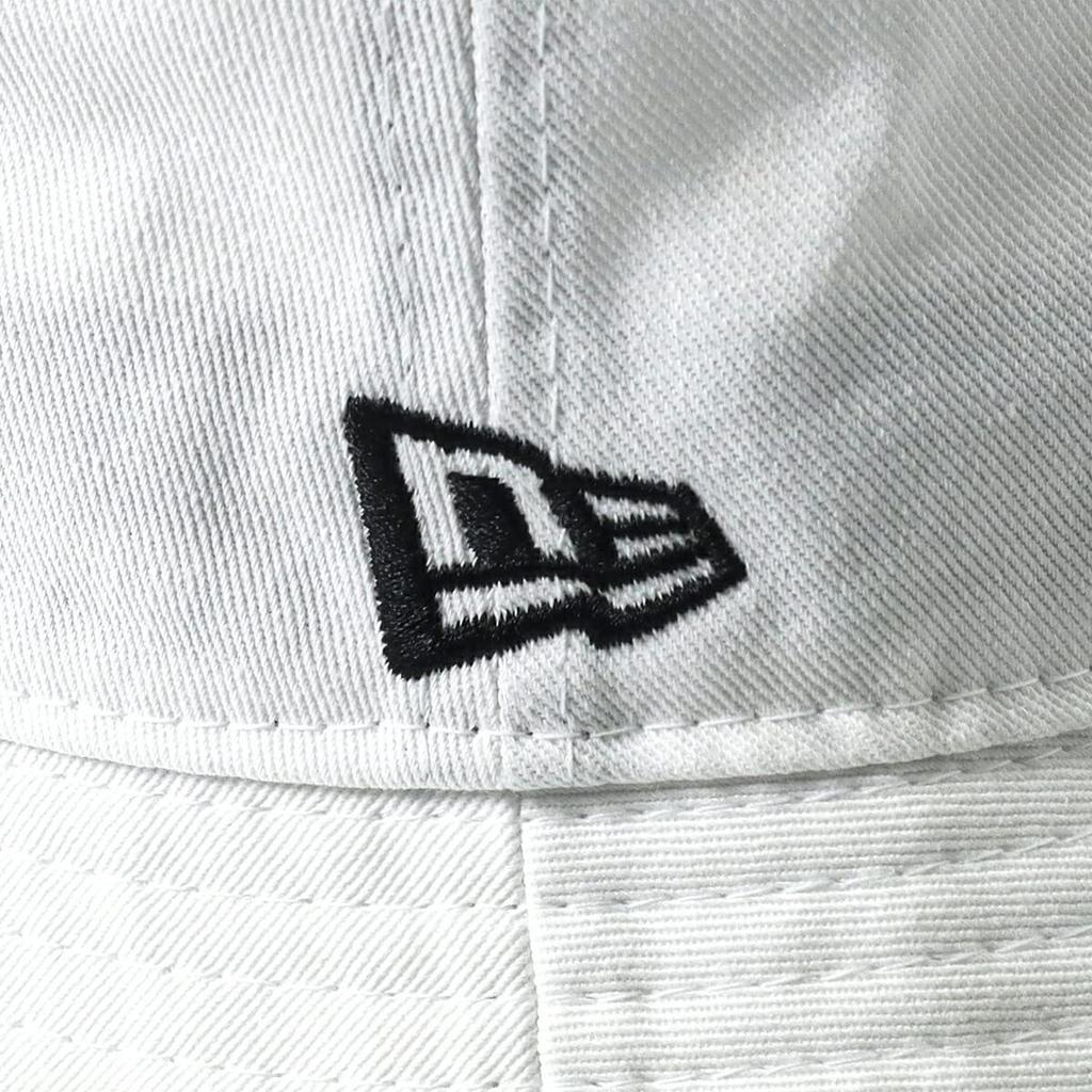 [New Era] Hat, Twill Cotton Bucket, White, ML, BUCKET-01 WHT BLK 25J