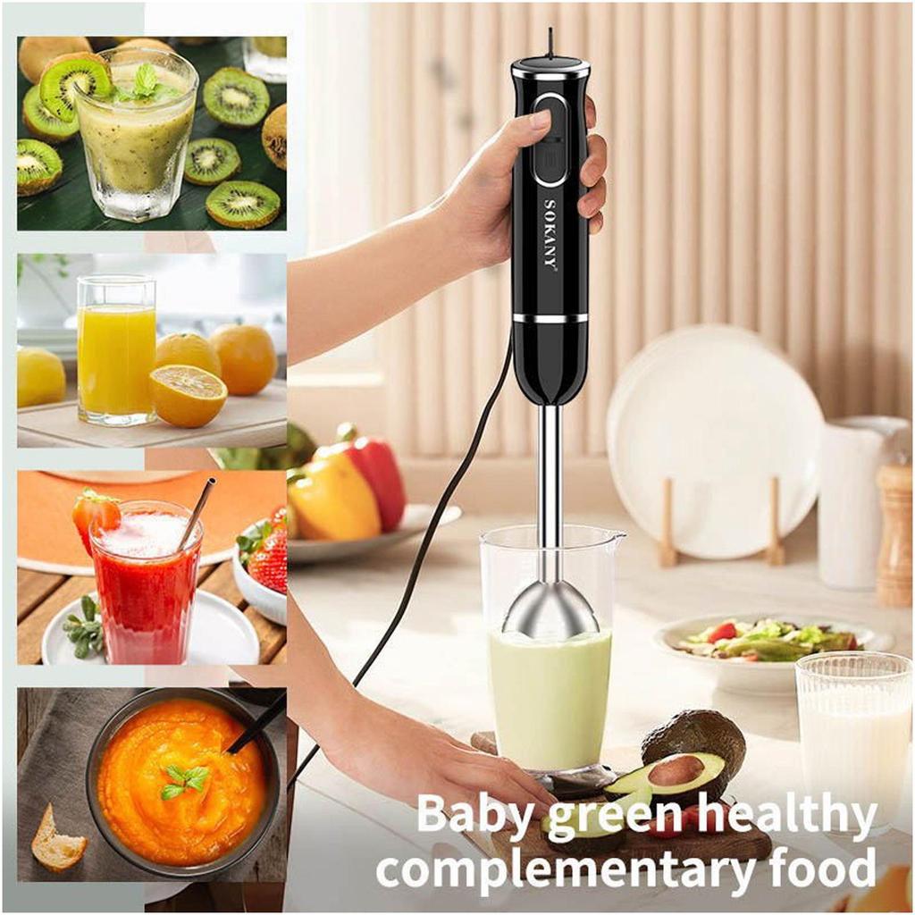 Multifunktionaler Handmixer für Babynahrung & Saftpressen mit Edelstahlklinge