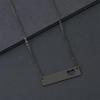 Stainless Steel Hollow Long Bar Engravable Necklace - Festival Gift