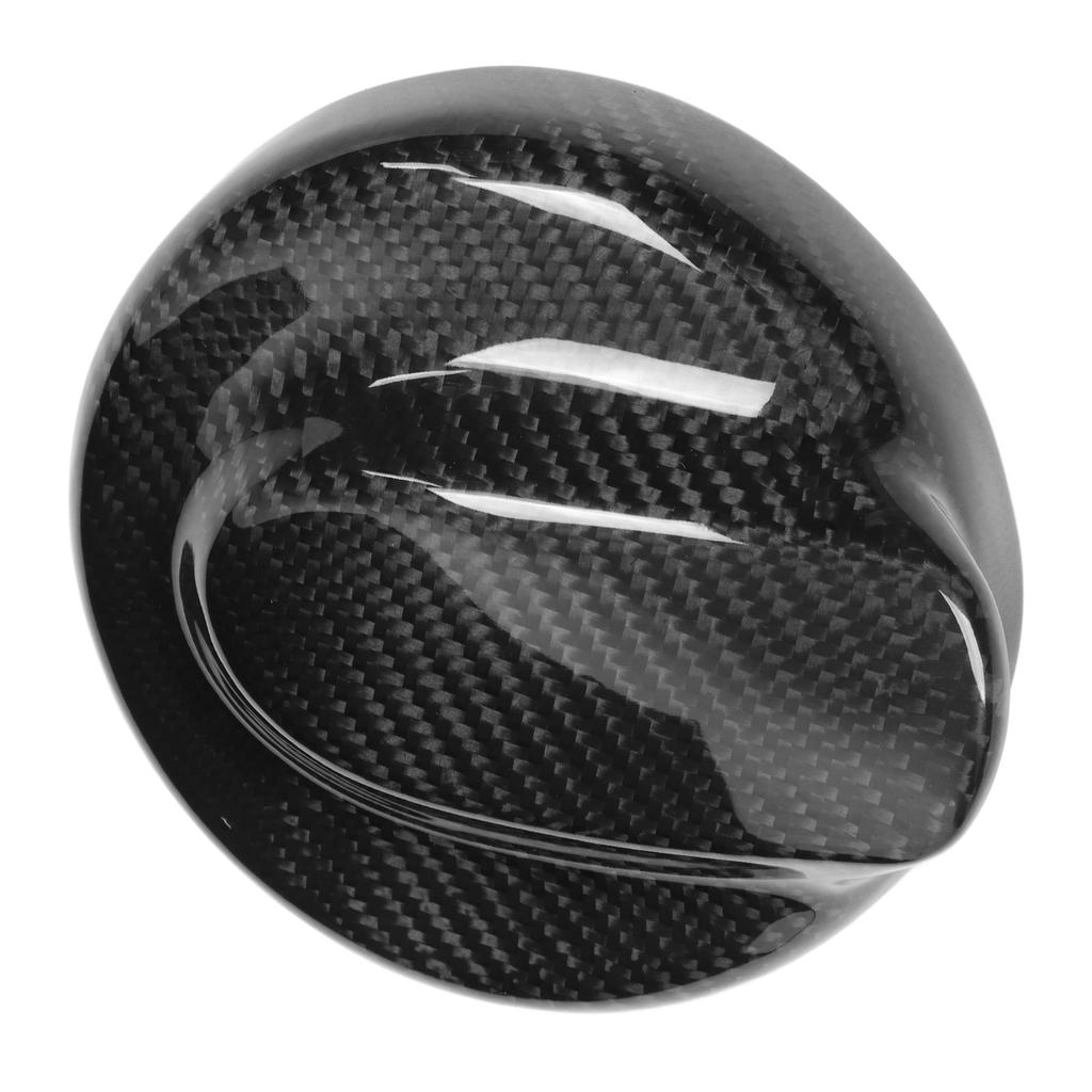 Rear Carbon Fiber Car Gas Fuel Tank Cap Cover Lightweight Replacement for R55 Clubman Models 2009‑2014