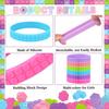 Pulseras de Bloques de Construcción 14/28 Piezas Recuerdos de Fiesta Infantil Pulseras de Goma Elásticas de Colores para Niños y Niñas - Divertidos Regalos de Fiesta de Cumpleaños