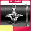 Cute Manta Ray Pendant Necklace Stainless Steel Gold Silver Color Nature Chain Jewelry For Women Men