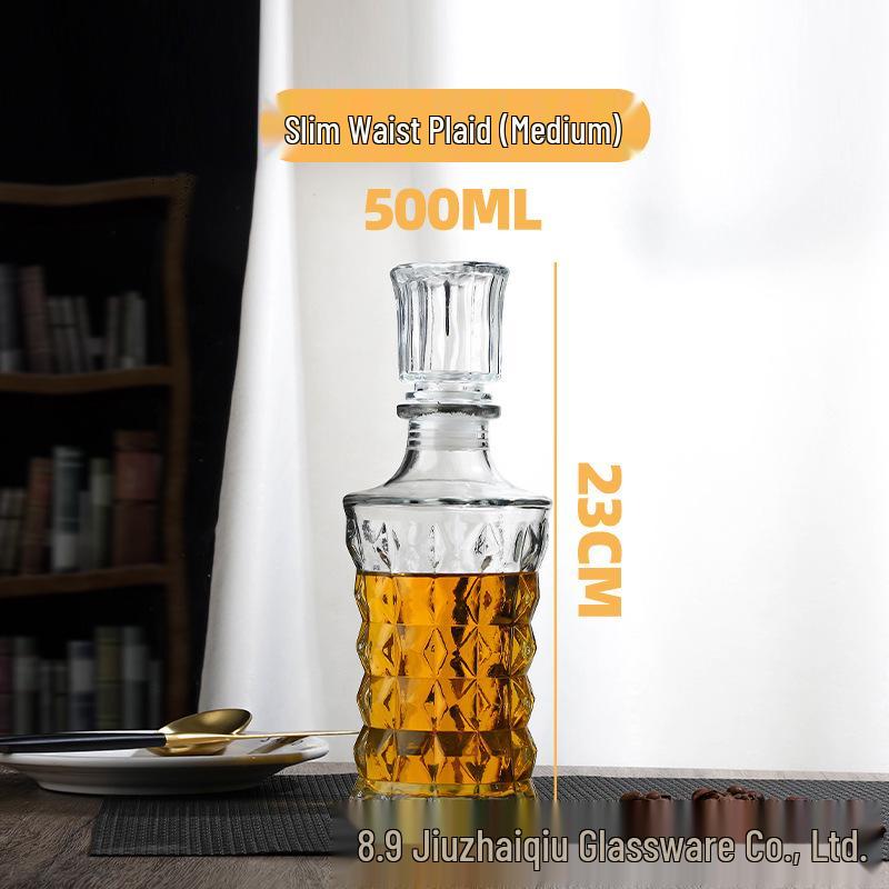 Crystal Whiskey & Wine Glass Bottles - Sealed & Empty for Homebrew