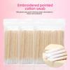 Pack of 100 Disposable Pointed Cotton Swabs, Embroidery Cosmetic Sticks, Korean Wooden Stick Cotton Swabs