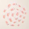 Duckbill Style White French Tip Press-On Nails with Pearl Bow