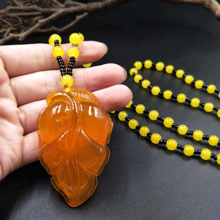 

Этнический стиль бисерная подвеска из янтаря цепочка для свитера