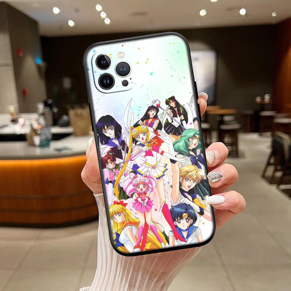 S-Sailors M-Moon Phone Case for Samsung Galaxy A11 A12 A13 A15 A52S A53 A55 A56 A70 A71 A72 A73 F06 F16 F56 S10 Plus S10e