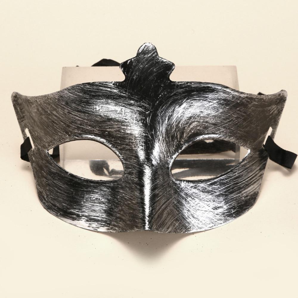 Retro Half-Face Party Masks Antique Silver Gold Burnished Finish Masquerade Mask Carnival Mask Unisex