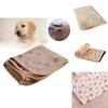Cozy Cute Pet Small Large Paw Print Dog Puppy Fleece Soft Blanket For Comfort
