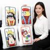 40Cm Funny Playing Card Plush Pillow Stuffed 3D Eyes King Queen Jake Big Joker Seat Cushion Back Head Support Plushie Decor
