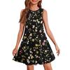 Girl Summer Dress Sleeveless Printed Color Casual Dress