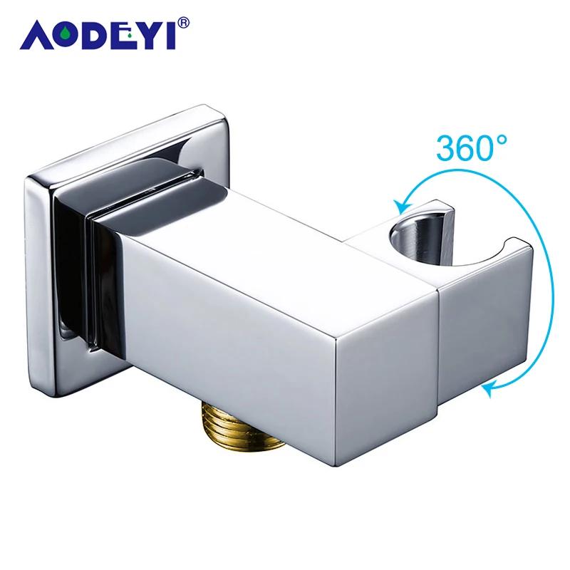 Brass Wall Mounted Hand Held Shower Holder Shower Bracket & Hose Connector Wall Elbow Unit Spout Water Inlet Angle Valve