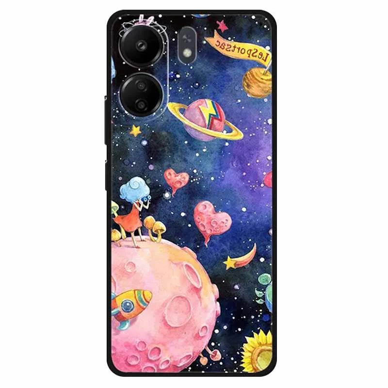 Funda For Xiaomi Poco C65 Case Soft Lion Wolf Black Shockproof Back Cover for Poco C65 C 65 Soft Case Poco C65 Cool Soft Bumper