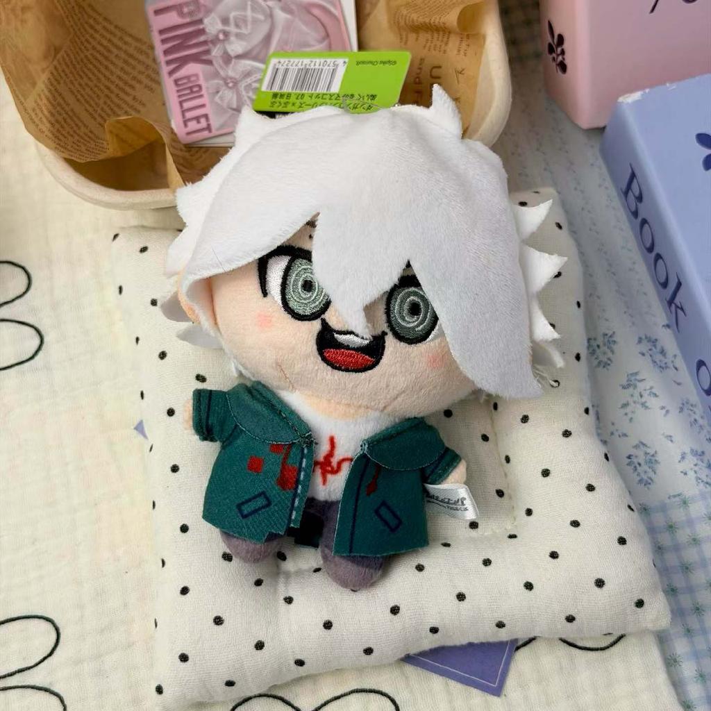 Cartoon 10CM Danganronpa pluche speelgoed sleutelhanger anime Enoshima Junko Kirigiri Kyoko Naegi Makoto Nanami Chiaki Cosplay Knuffelpop