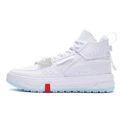 Li Ning Xing Chuan Classic Durable Breathable High-Top Skate Shoes Men Skate Shoes Standard-White AGCR467-1