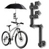 GRHONC Bicycle Umbrella Easy for Strollers and Outdoor Use Holder, Installation, Foldable, 360-Degree Rotation, Hands-Free, (Black)