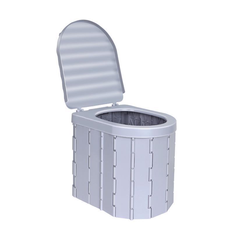 Přenosná skládací cestovní toaleta pro dospělé - Ideální pro auta, venkovní kempování, nouzové situace a výlety s vlastním řízením