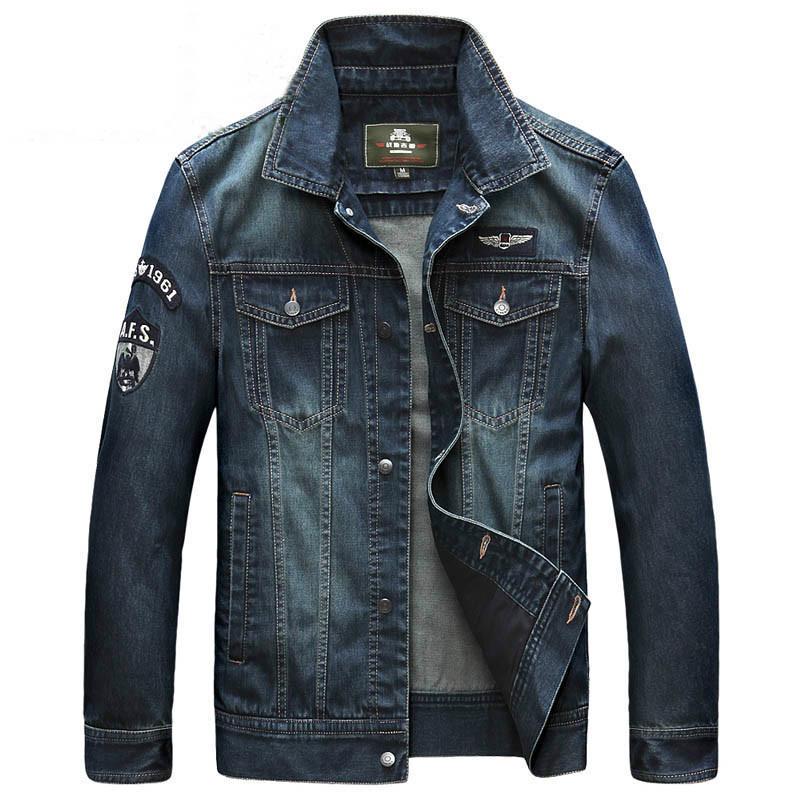 

Весна Осень Вышивка Пальто Хип-Хоп Мода Джинсовая Куртка Мужская M