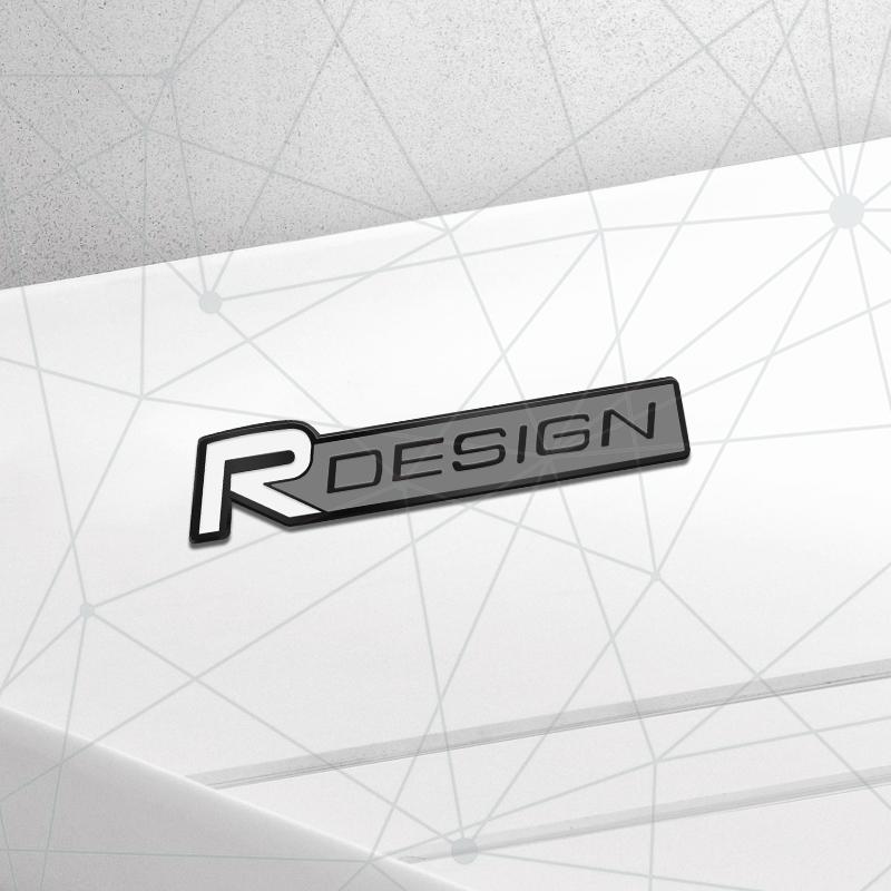 cpbkt6 3D Auto Metal R DESIGN Grille Badge Car Rear Trunk Emblem Sticker Decor For Volvo S60 V60 C30 XC90 XC60 XC40 V50 S90 V90 V70 S40