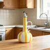 Nordic Style Ceramic Oil Bottle Hand-drawn Stripes Olive Oil Dispenser Bottle  Home