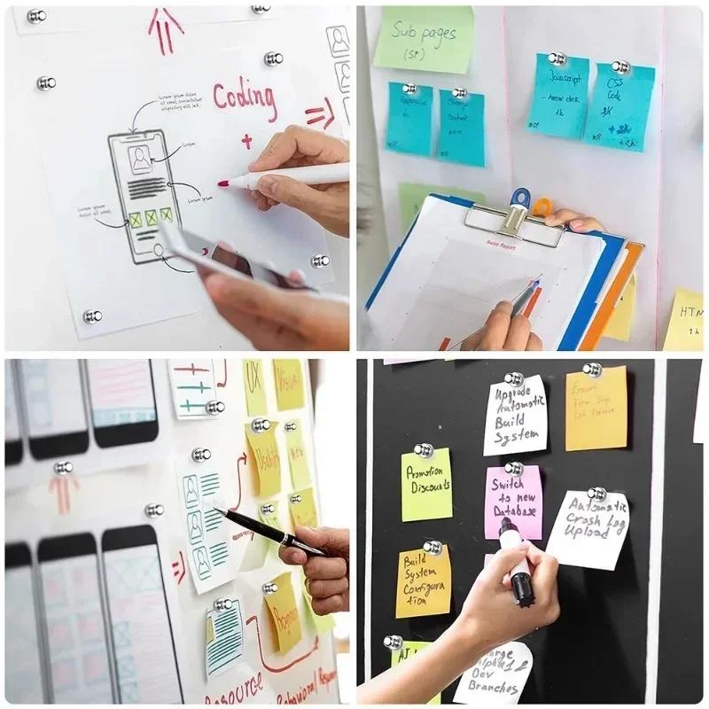 1/20PCS Neodymium Magnet Thumbtack Suction Cup for Whiteboard Fridge Kitchen Home Strong Magnetic Pushpins Sucker Magnets Decor