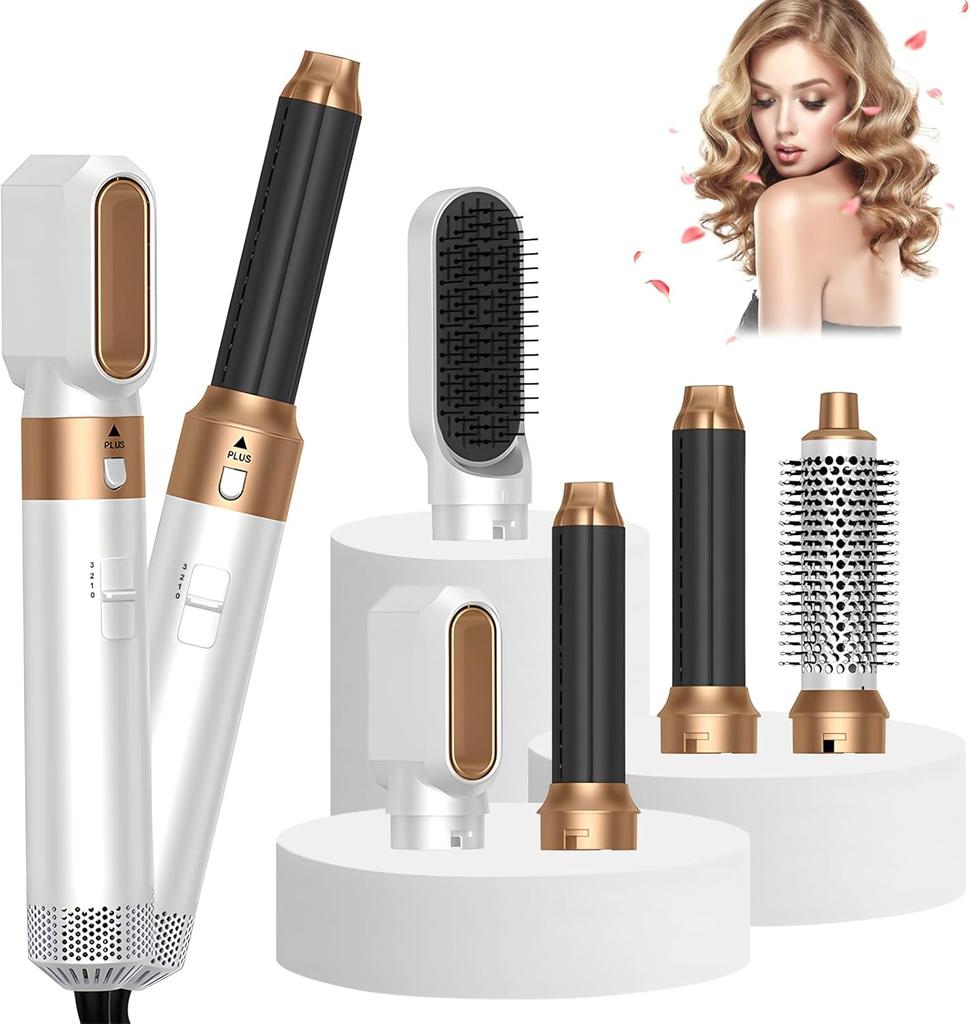 Electric 5-in-1 Ionic Blow Dryer Brush Set with 110,000 RPM High-Speed Hair Styling Tools