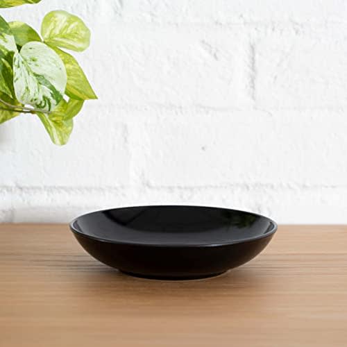 PEARL METAL Round Deep Plate, Small, Antibacterial Clean Coat Finish, Microwave and Dishwasher Safe, Lightweight, Shatter-Resistant, Made In Japan, Li