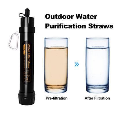Portable Outdoor Water Filter Straw Water Filter For Survival Or Emergency Supplies Activated Carbon Fiber Sewage Processor