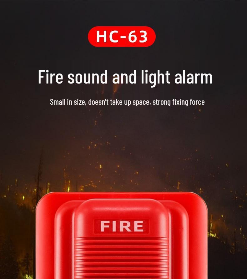 High Decibel Wired Sound & Light Fire Alarm Speaker