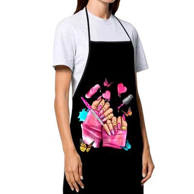Nagellack Drucken Schönheit Küche Frauen Schürze Haushaltsreinigung Vorbinder Salon Zuhause Kochen Backen Maniküre Arbeitskleidung