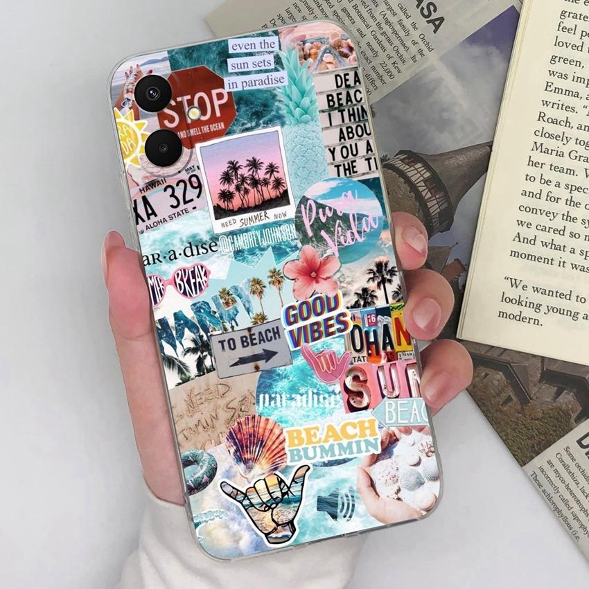 For Samsung A07 M36 F36 F56 A53 A17 A37 A54 A71 Phone Casing Beautiful Rose Patterns Fashion TPU Silicone Ultra Thin Case For Samsung Clear Back Cover