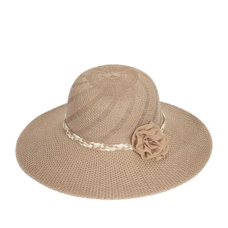 Straw hat women's outdoor travel sunscreen hat bucket hat basin hat elegant versatile women's sun hat breathable adult