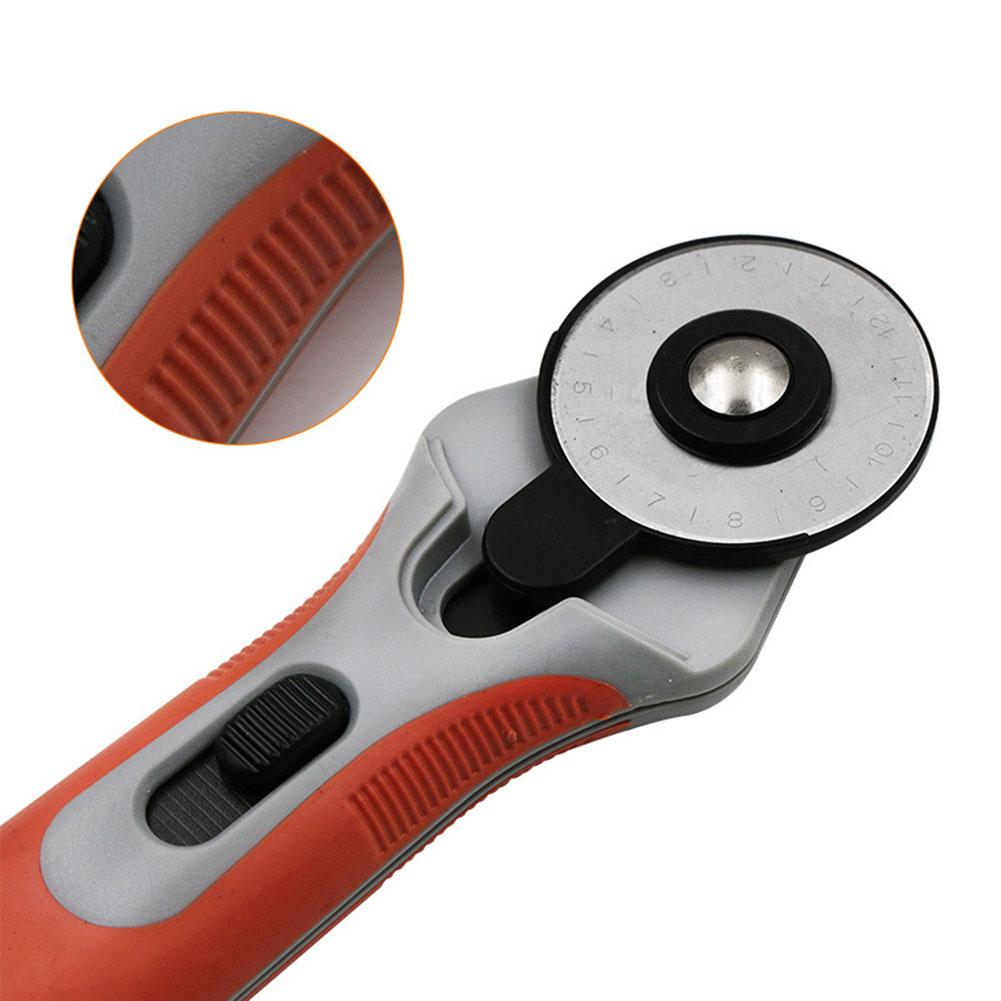 45mm Patchwork Roller Wheel Round Knife Tailor Cutter Rolling Cutter Safety Slide