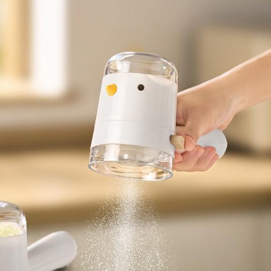 Quantitative Salt Tank Bird-Shaped Condiment Bottle Transparent Cap Salt Dispenser One Press 0.5g Output Low-salt Dispenser for Kitchen