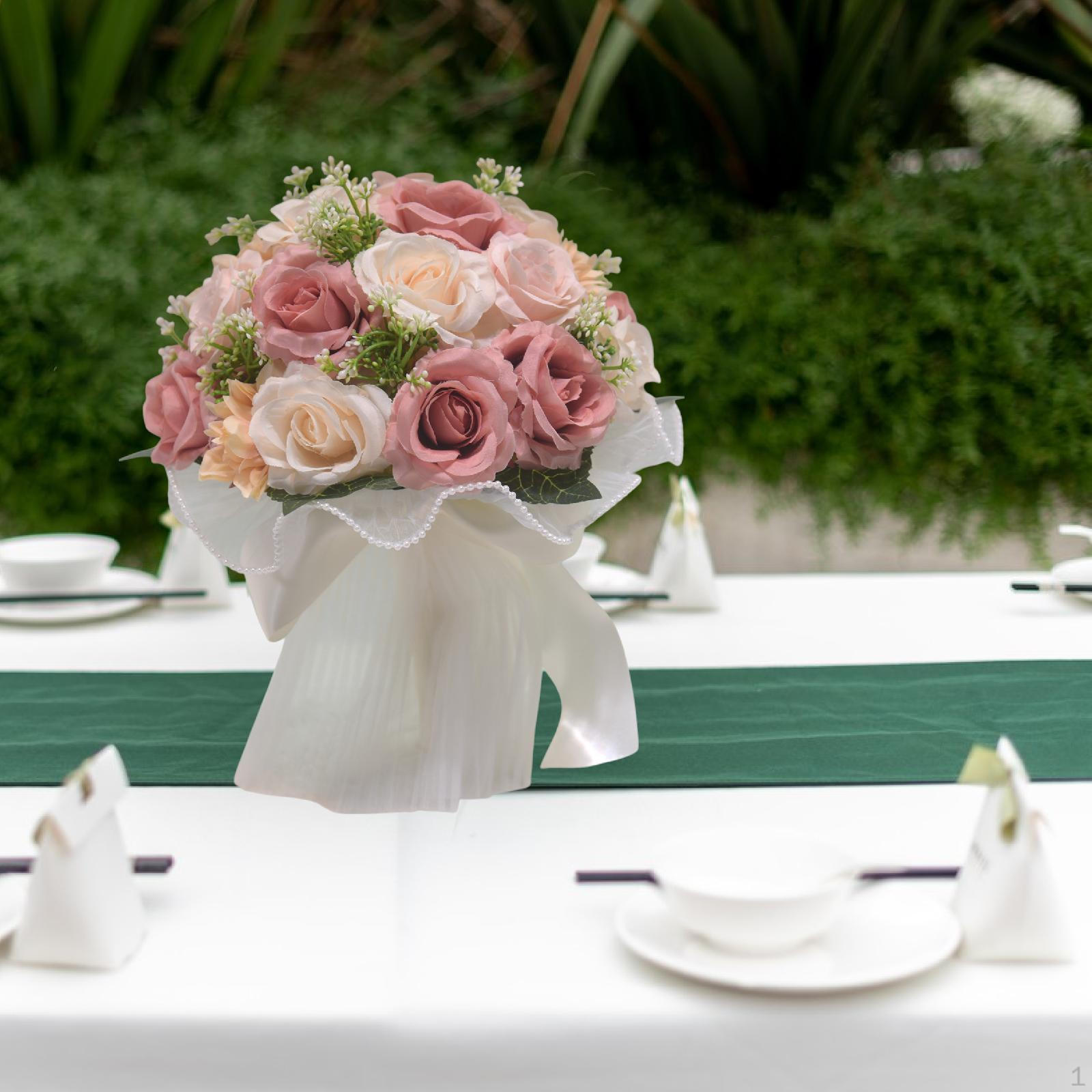 

Свадебные букеты, искусственные розы, цветы, романтические аксессуары для вечеринки Bean paste color